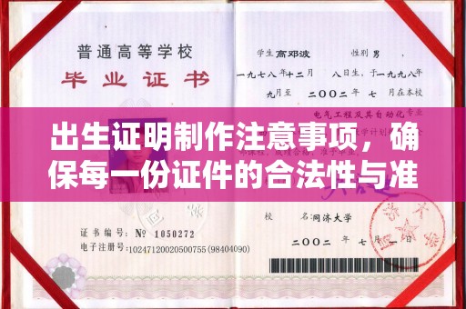 屏边出生证明制作注意事项，确保每一份证件的合法性与准确性