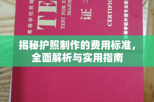 屏边揭秘护照制作的费用标准，全面解析与实用指南