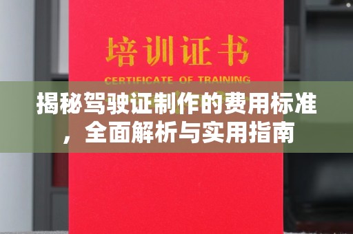 屏边揭秘驾驶证制作的费用标准，全面解析与实用指南