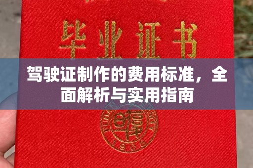 屏边驾驶证制作的费用标准，全面解析与实用指南