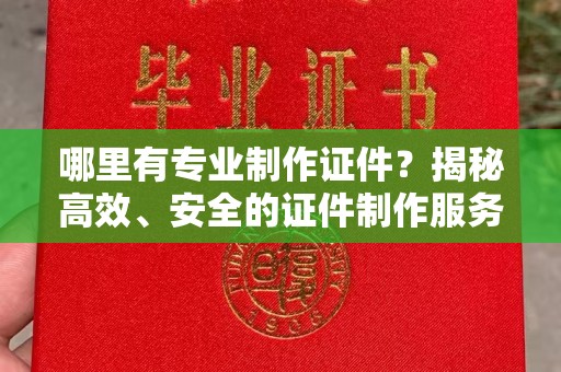 屏边哪里有专业制作证件？揭秘高效、安全的证件制作服务